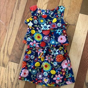 Floral Kids Dress - Blue and Multicolor